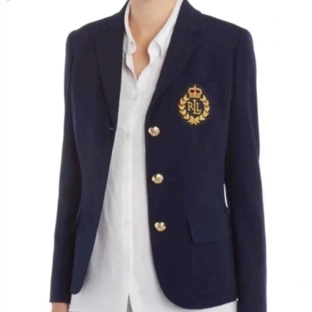 Ralph Lauren crest blazer.
